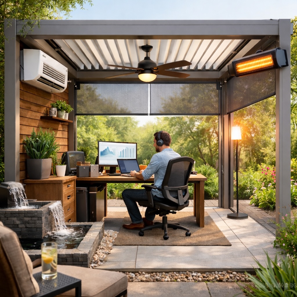 Pergolas as Climate-Controlled Outdoor Offices: The 2026 Work Revolution