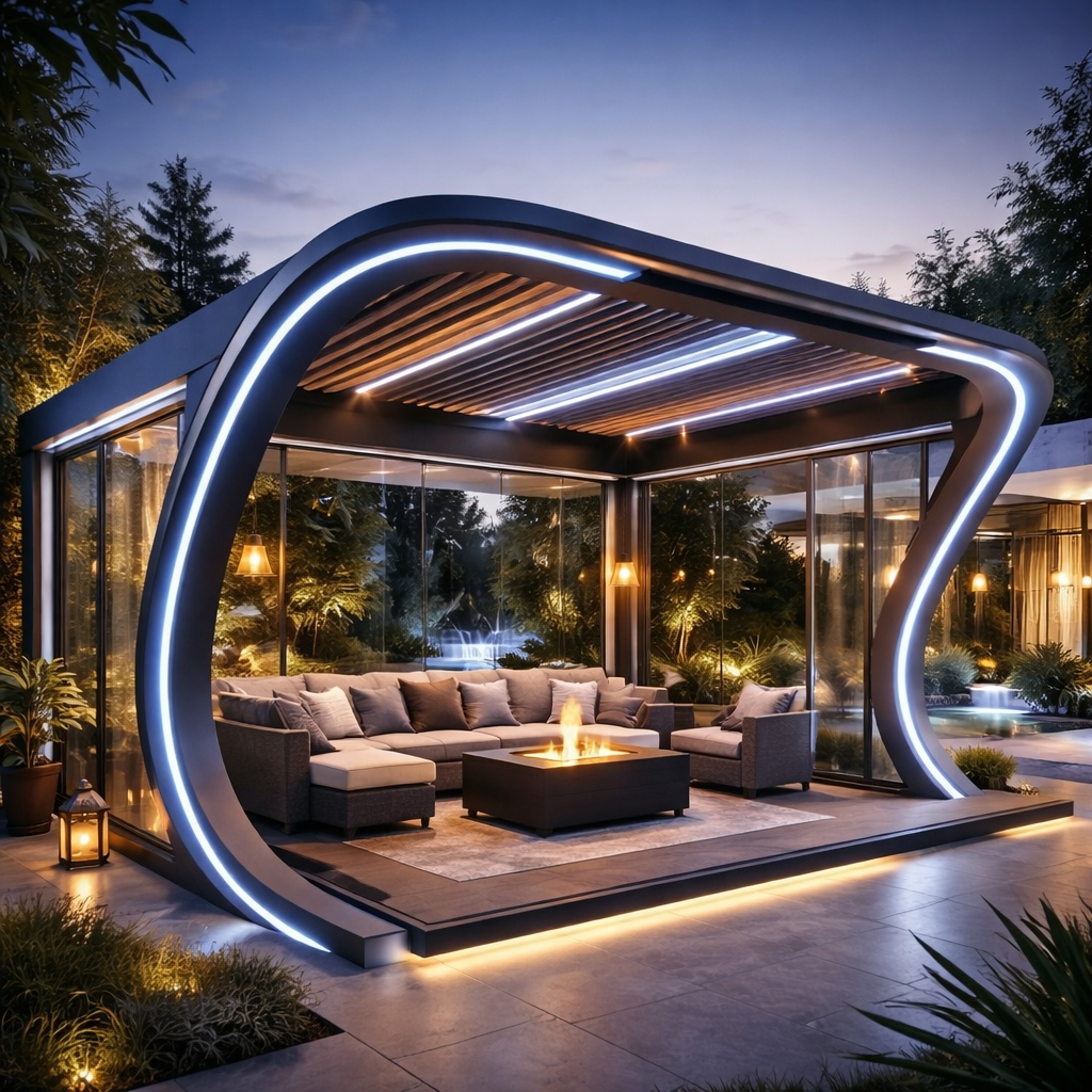 Futuristic Pergolas: Smart Outdoor Living Redefined